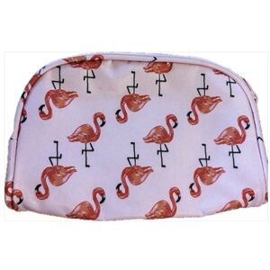 Pink Flamingo Print Pouch